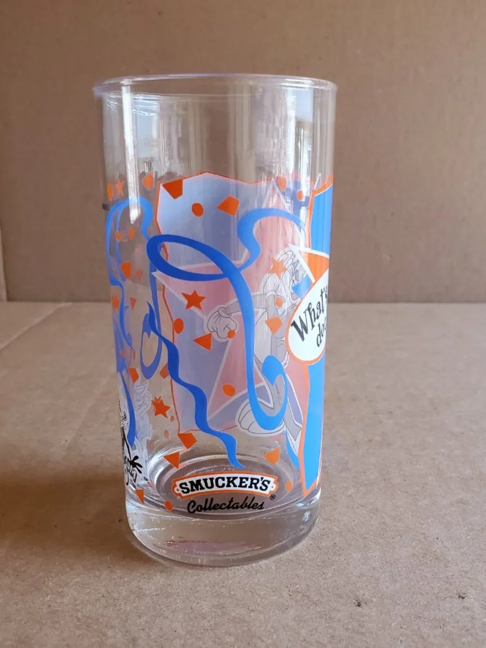VTG Y2K Bugs Bunny Cartoon Smuckers Glass Looney Tunes What's Up Doc Tumbler Cup